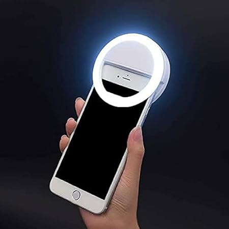 Portable LED Ring Selfie Light for All Smartphones, Tablets Enhancing Ring Light with 3 Level of Brightness